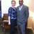 Carri Wilbanks with performer, Leonard E. Barrett Jr.