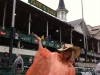 Rainy day at  Kentucky Derby in Louisville, KY 