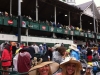 Crowds Watch Races at  Kentucky Derby in Louisville, KY 