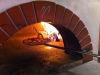 The brick oven at the Foundary Cinema and Bowl is imported from Italy. 