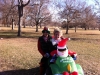 Taking a ride in the ho ho ho mobile! 