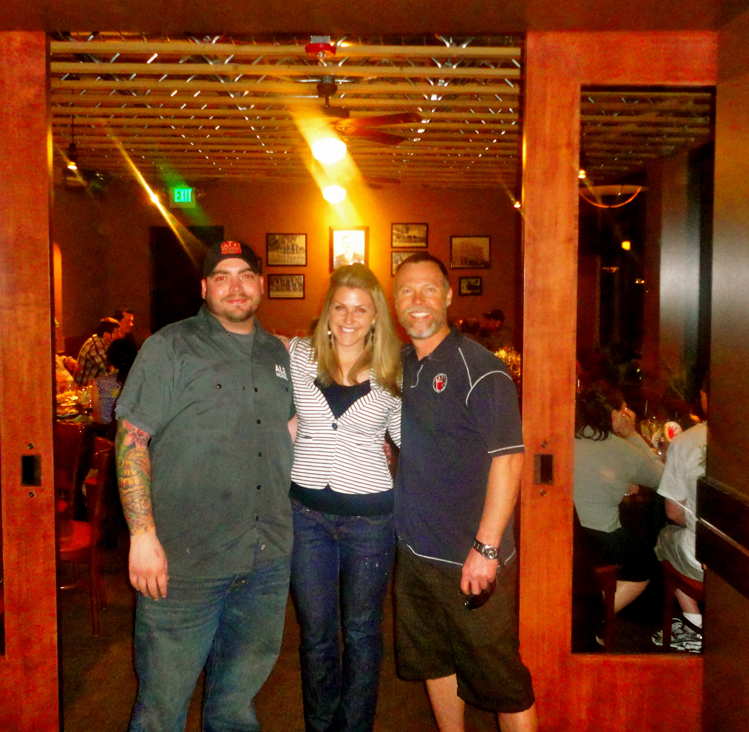 Carri Wilbanks with Charley Sinden of Ale House and Josh Breckel of Left Hand Brewing Company
