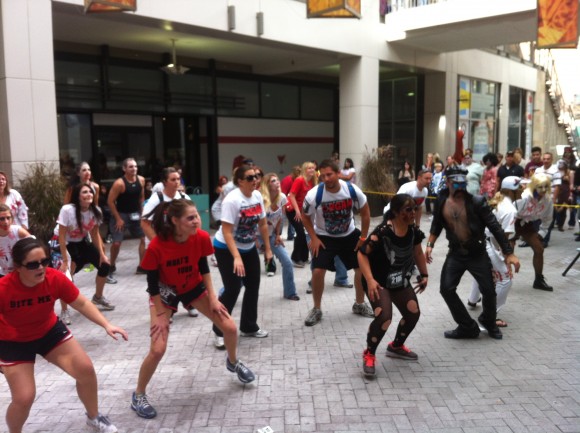 Another Checkpoint Challenged Racers to Learn the Thriller and Perform on the 16th Street Mall