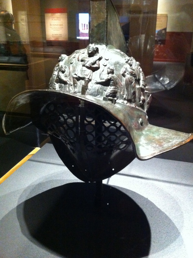 Recovered Gladiator Helmet from "A Day in Pompeii"