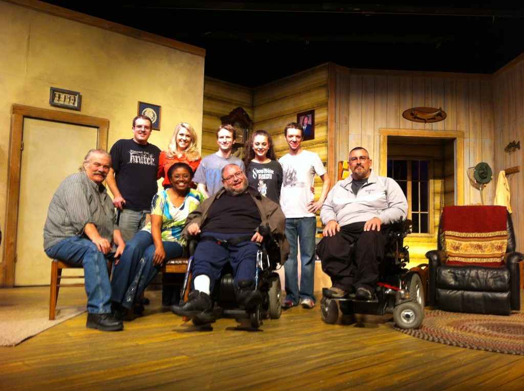 Carri Wilbanks with cast members of PHAMALY after the show