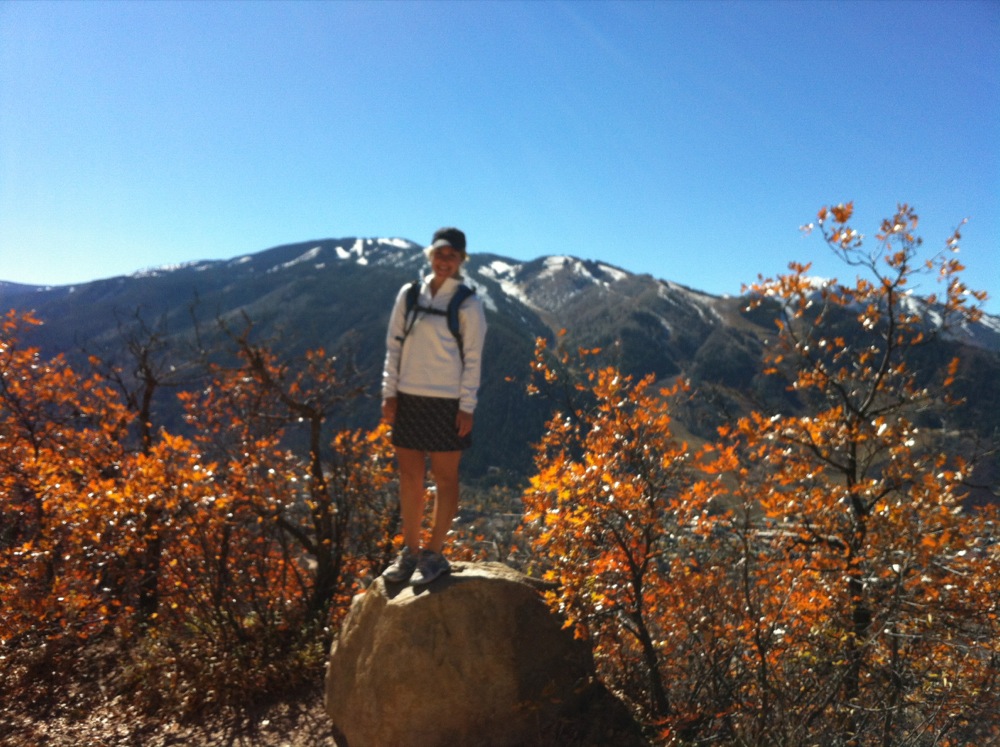 Carri Wilbanks hiking in Aspen