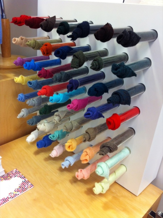 Hawick Cashmere sells several options of cashmere sweaters in more than 50 popping colors! 