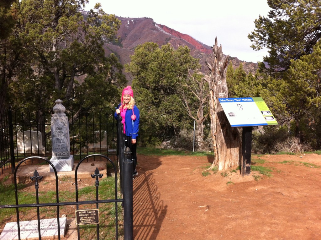 Visiting the gravesite of one of Glenwood Springs most famous residents from the 19th century, Doc Holliday.