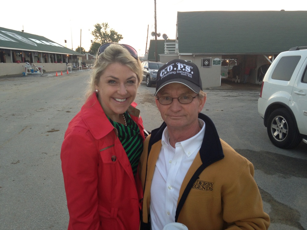 Carri Wilbanks with hall of fame trainer, Pat Day at Churchill Downs