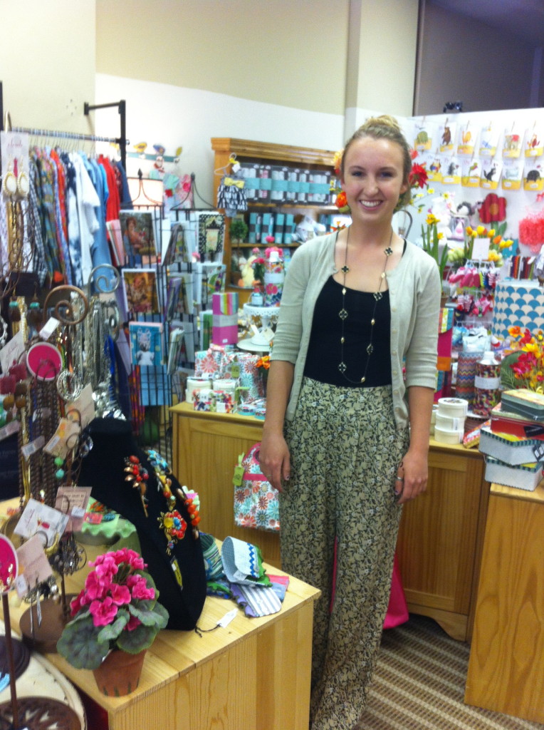 Claire Wollcott, sales associate at A La Carte Boutique 