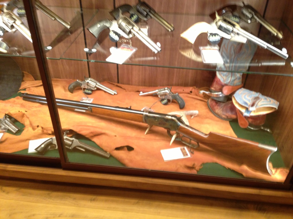 The Gun Library Inside Cabela's where several historic guns are on display and for purchase. 