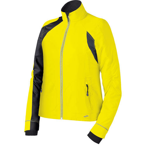 brooks running jacket yellow