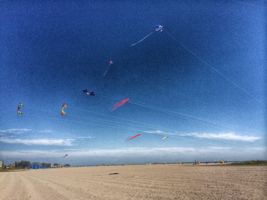 flying kites at treasure island tampa florida