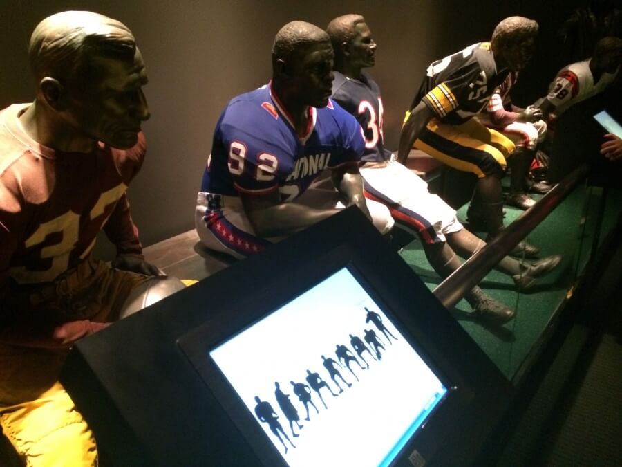 Pro Football Hall Of Fame life size statues