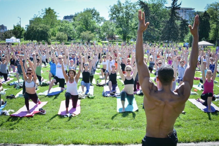 yoga rocks the park