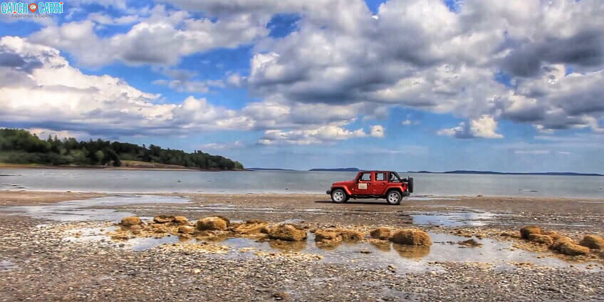 Jeep Crossing Ocean Floor